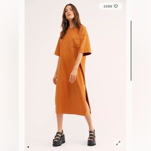 Free People FP BEACH Cotton Maxi Tee Dress